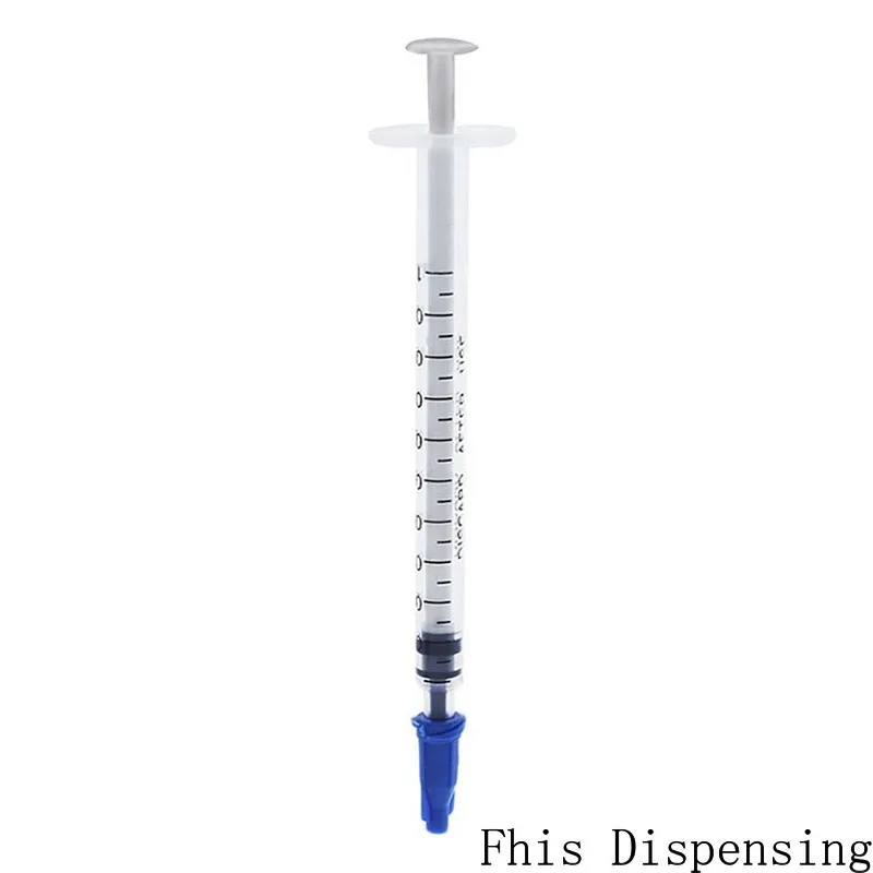 Wholesale Dispensing Syringes 1cc 1ml Plastic with Dark Blue Tip Cap Pack of 10