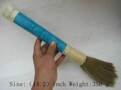 36cm Ancient Jade & Bone Calligraphy Brushes Veteran Painting M Tools for Art & Culture