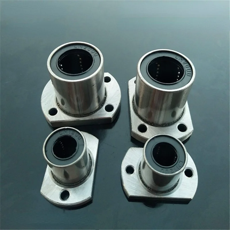 1PCs Optical Axis Guide Double Trimming Oval T-Type Flat Flange Linear Motion Bearing LMH6UU8-1216