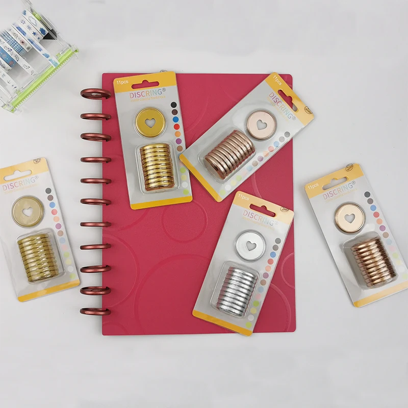 11 teile/schachtel 35mm Pilz Loch Bindemittel Ringe Bindung Discs Notebook Ringe DIY 360 Grad Faltbare Binder Discs Schule Zubehör