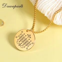 Dawapara Veve of Ogoun ( Ogun ) Voodoo Amulet Pendant Necklace Stainless Steel Jewelry Talisman Necklaces