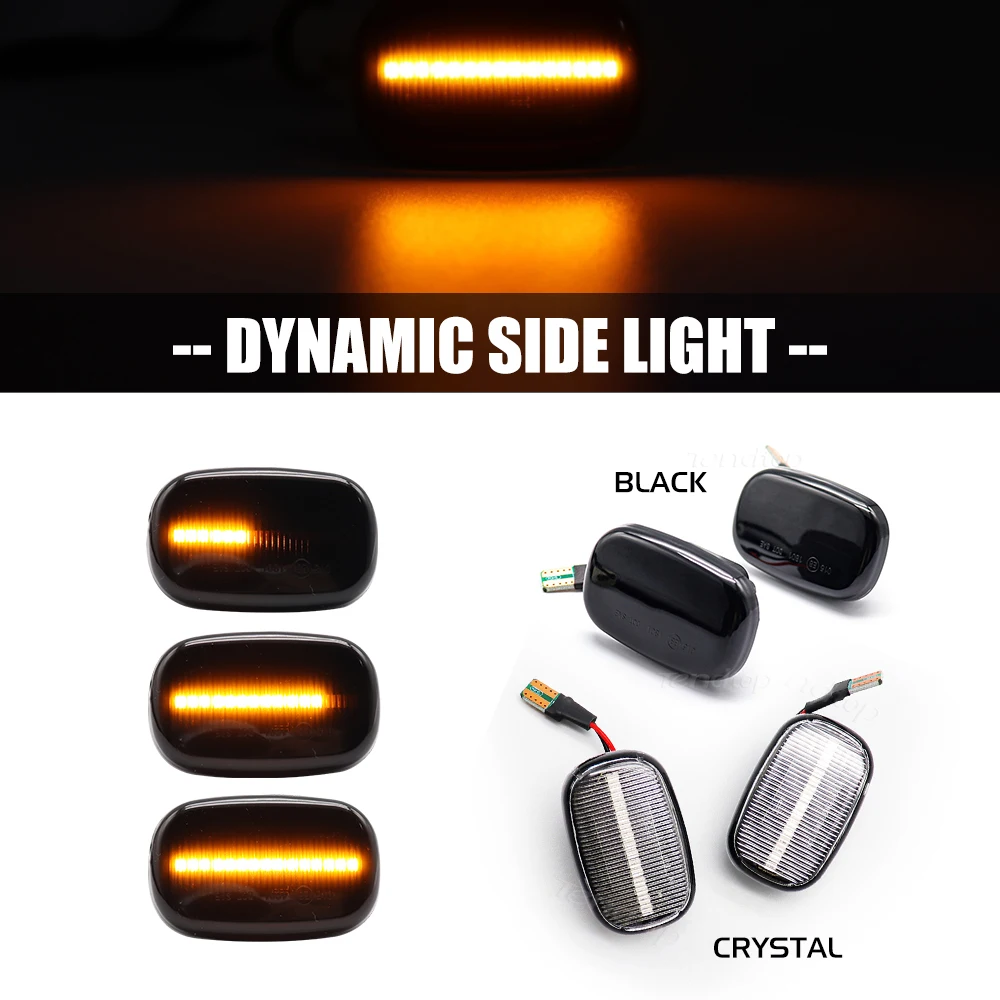 2Pcs Turn Repeater LED Sequential Light Flashing Side Marker Lamp Car Styling For Toyota Corolla Camry Avensis Celica RAV4