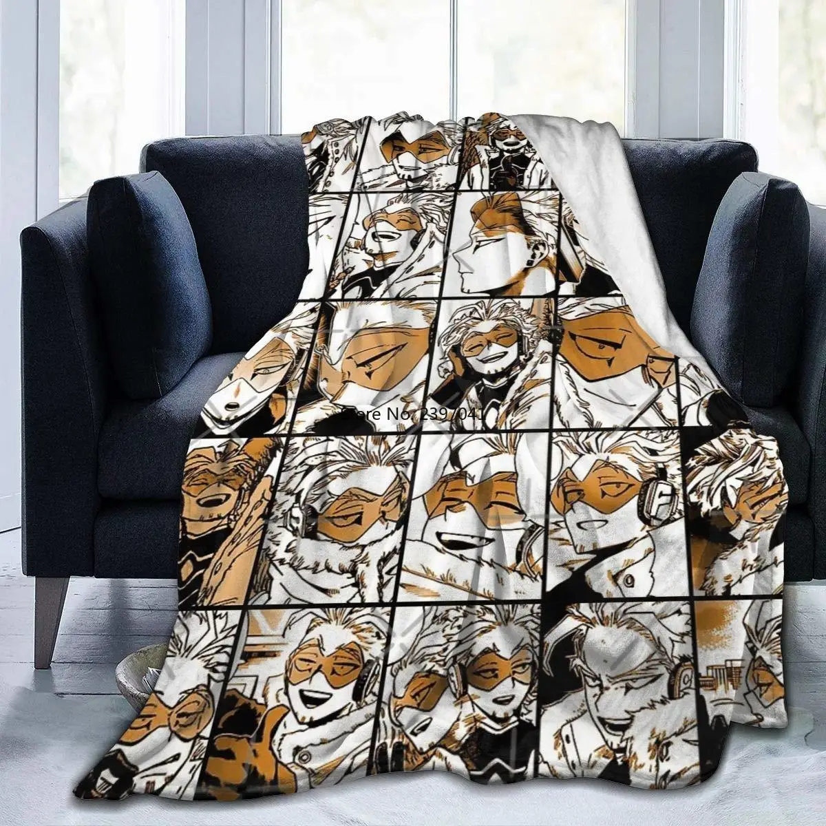 

My Hero Academia Collage Anime Hawks - Manga Fleece Throw Blanket, Fuzzy Warm Throws for Winter Bedding, Couch and Plush House