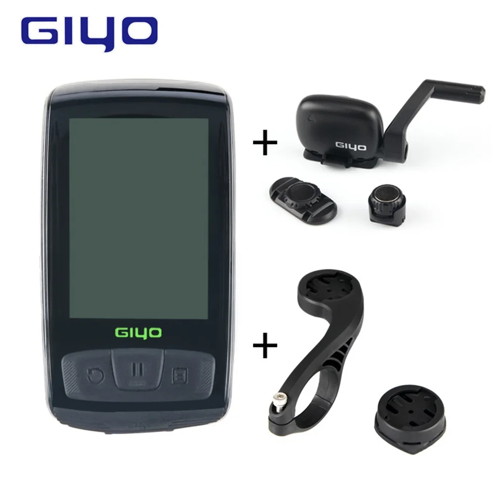 GIYO-Wireless Bicycle Computer with Bicycle Mount Holder,Speedometer Cadence Sensor, Waterproof Cycling Stopwatch, Bluetooth 4.0