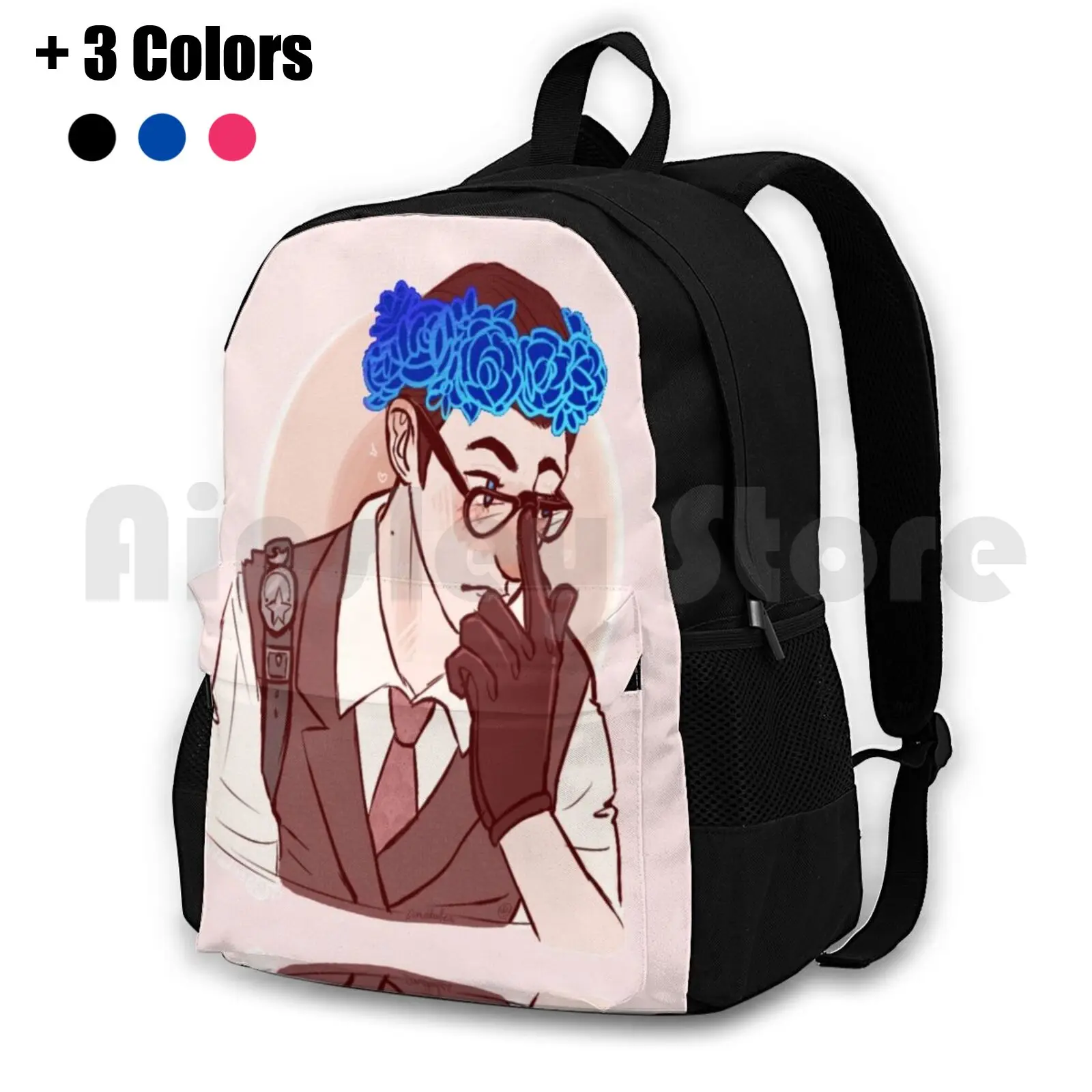 Joseph ; Precious Cinnamon Bun Outdoor Hiking Backpack Riding Climbing Sports Bag Tew The Evil Within Joseph Oda Flowercrown