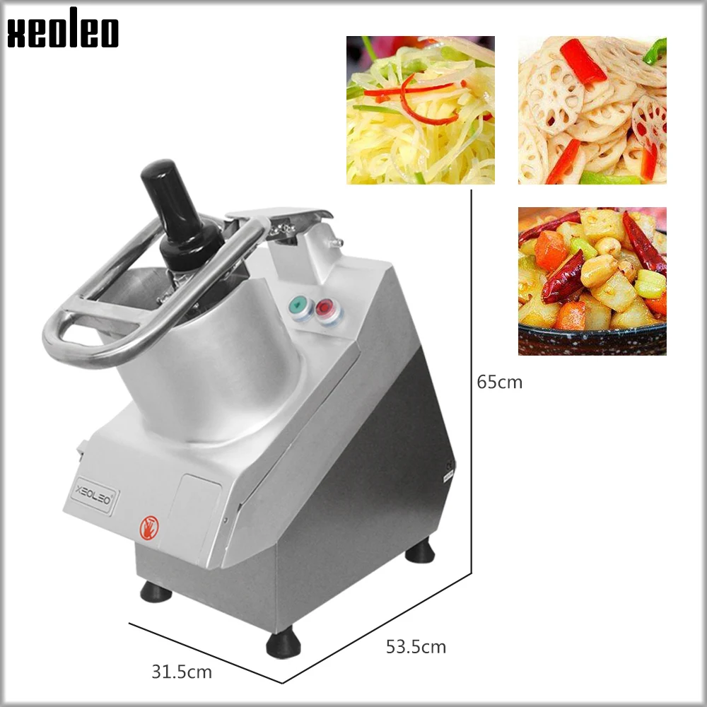 XEOLEO Electric Slicer 750W Vegetable Slicer electric food choppers suitable cutting vegetables fruits cheese etc 6 cutterheads