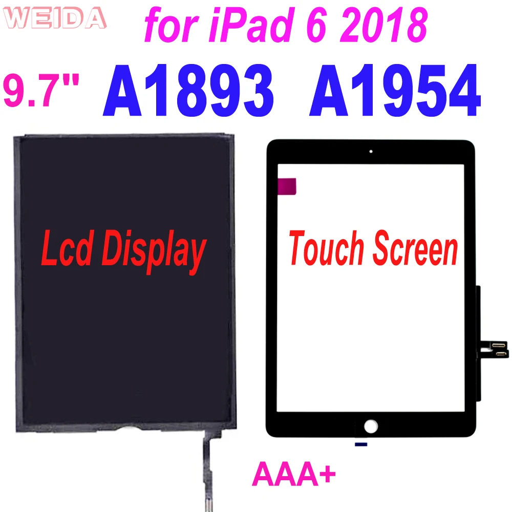 

ЖК-дисплей 9,7 дюйма AAA + для iPad 6 6-го поколения 2018 A1893 A1954, сенсорный экран с дигитайзером для iPad 9,7 2018 A1893 A1954, инструменты для экрана