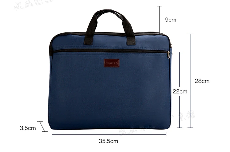 5Pieces Fabrics Briefcase Documents Bag For Office Man Woman