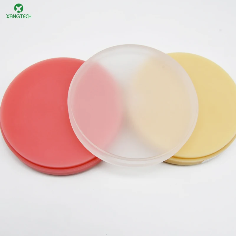 Cheap Dental Monolayer PMMA Discs Clear Color For 98 Open System Denture Resin Material