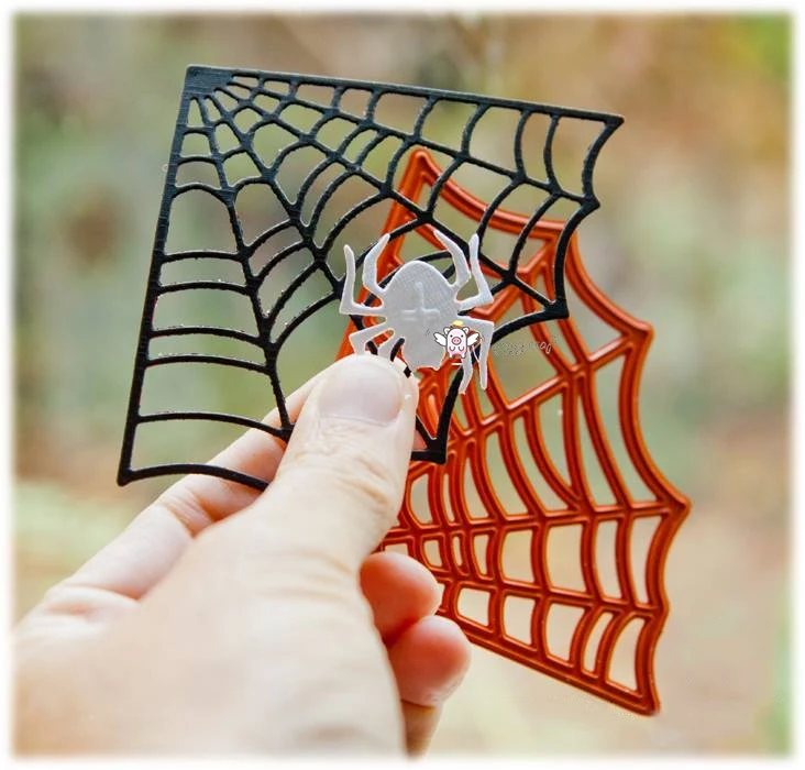 Piggy Craft metal cutting dies cut die mold Halloween spider web Scrapbook paper craft knife mould blade punch stencils dies