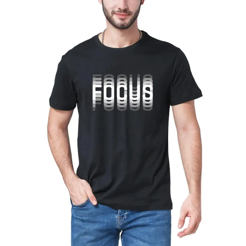 

100% cotton summer loose Focus print Funny men T shirt casual loose o-neck men tshirt short sleeve t-shirt male tee sweatshirt