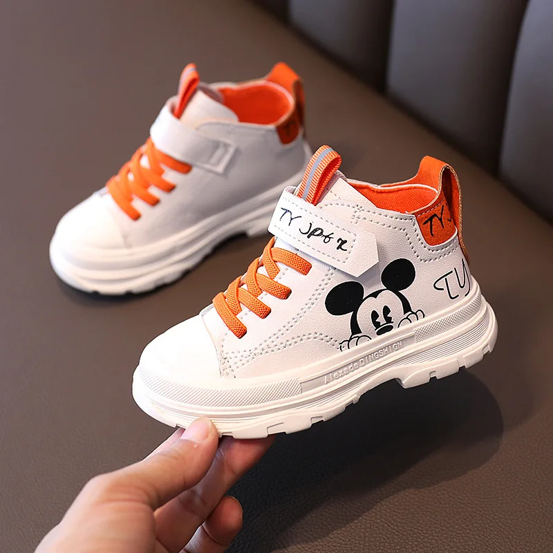 Autunno primavera topolino ragazzi ragazze sneakers singole bambini Cartoon scarpe Casual scarpe sportive per bambini