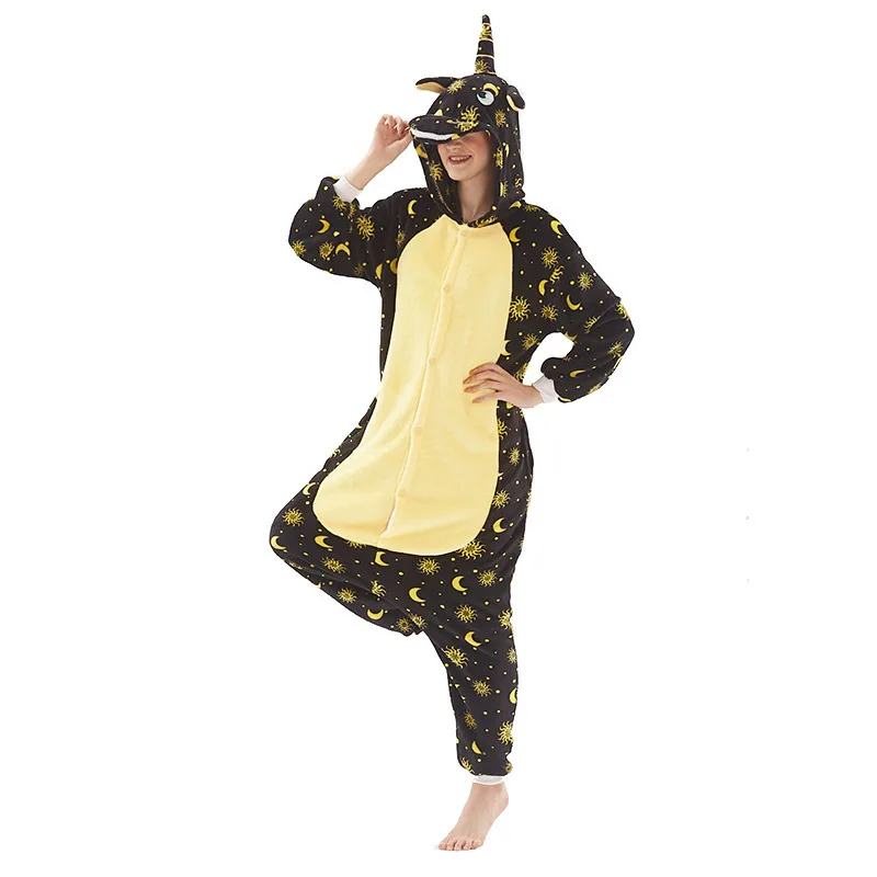 

New Autumn And Winter Flannel Onesies For Adults Anime Cartoon Animal Unicorn Pajamas Pegasus Kigurumi Cosplay Costumes