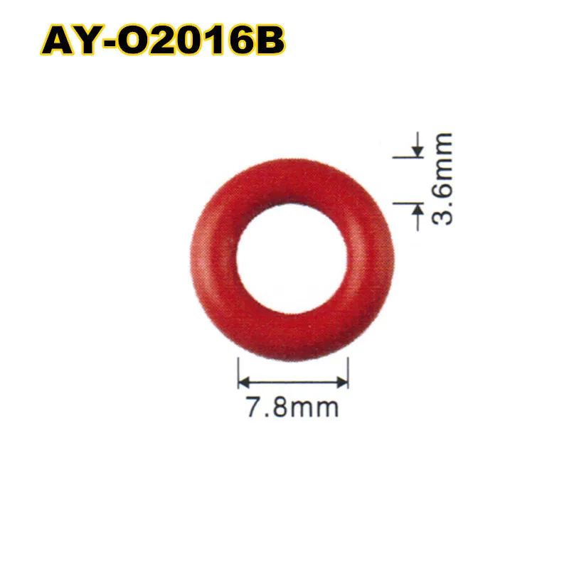 200pieces rubber oring upper seal 7.8*3.6mm for honda car fuel injector service kit parts (AY-O2016)