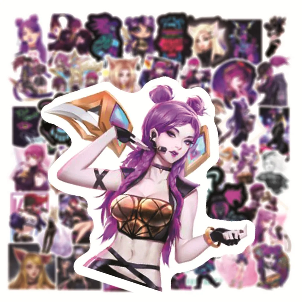 10/30/50PCS Game LOL KDA Anime Stickers for Laptop Water Bottle Skateboard Scrapbooking  Waterproof Kids Decal Sticker Packs