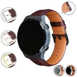 MAIKES 22mm 20mm Watchbands Genuine Leather Watch Band Strap for Huawei Watch GT 2 46mm 42mm Bracelet Correa Sport Wristband