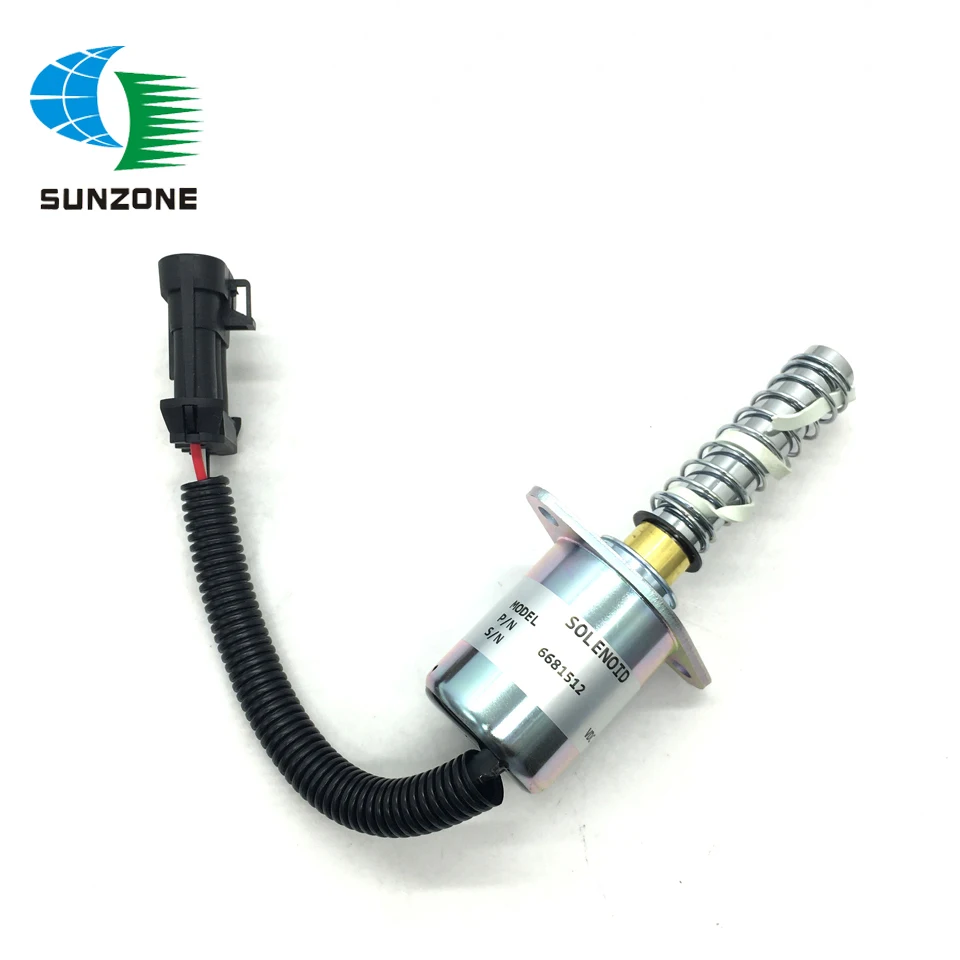 6681513 Fuel Shut Off Solenoid With Kit 6681512 6667992 6667993 for Bobcat S150 S160 S175 S185 S205 S250 S30 Excavator 325 12VDC