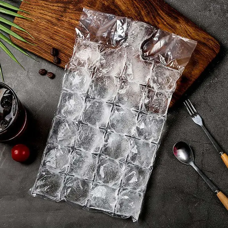 10pcs Ice Mould Disposable Portable Ice Cube Bags Transparent Faster Freezing Ice-Making Ice Bag Kitchen Gadgets Ice Cube Maker