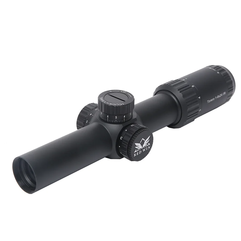 Red Win Torero CQB HD 1-6x24 30mm Monotube 1/5Mil Turret Adjust Glass Etched Mil Dot w/ Zero Lock Quick Aquicision LPVO Scope