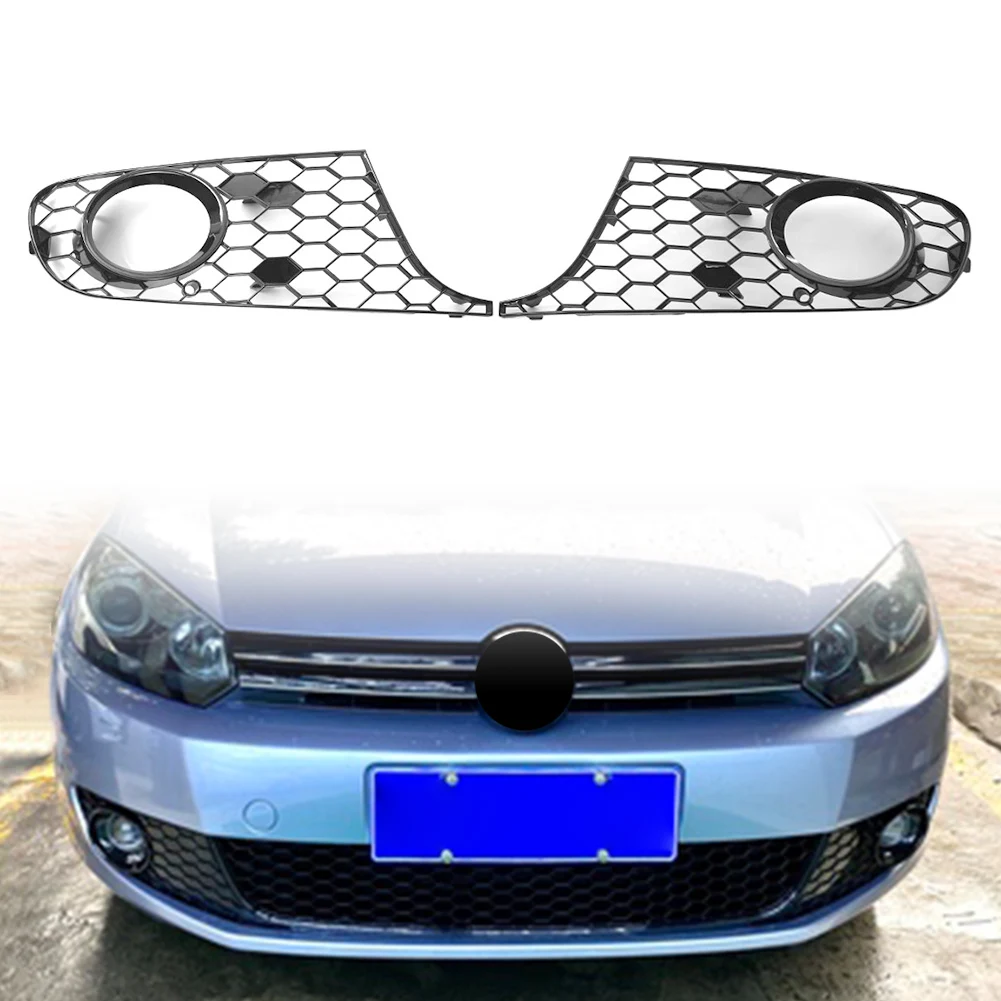 2Pcs Car Honeycomb Front Lower Bumper Mesh Fog Light Grille For VW Golf 6 For Volkswagen Jetta Mk6 2009 2010 2011 2012 2013 2014