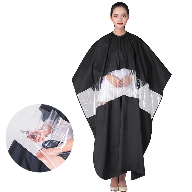 Salon Professional Hair Styling Apron Transparent and visible Hair Cutting Coloring Styling Waterproof Hairdresser apron cape