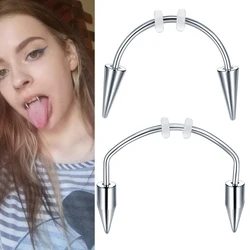 1 Vòng Inox C Cần Ma Cà Rồng Răng Nanh Nhọn Môi Vòng Nhẫn Răng Ren Móng Ma Cà Rồng Xuyên Cơ Thể Trang Sức