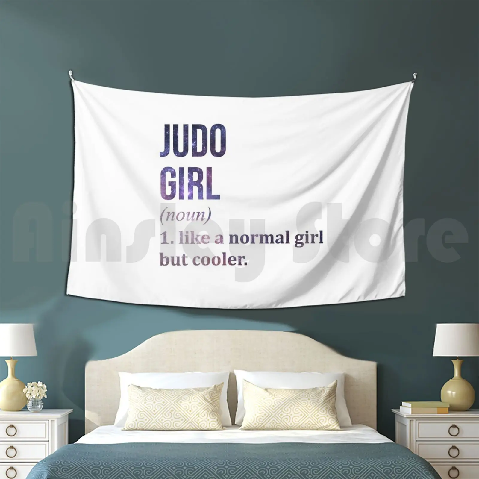 Judo Girl Funny Quote Tapestry Living Room Bedroom Judo Judo Judoka Judo Fan Judo Trainer Judo Teacher Judo