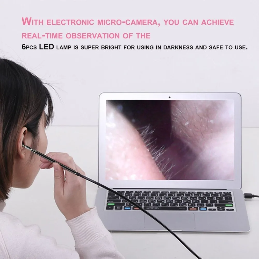 New Multifunctional USB Ear Cleaning Tool HD Visual Ear Spoon Earpick with Mini Camera Pen Ear Care In-ear Cleaning Endoscope