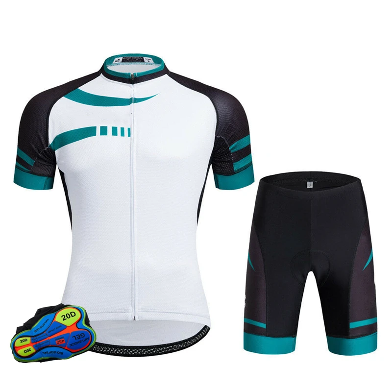 Bike Jersey Set Pro Team 2021  Cycling Clothing Summer Short Sleeve Cycling Suit Men\'s Top and Bottom Bib Shorts Kit