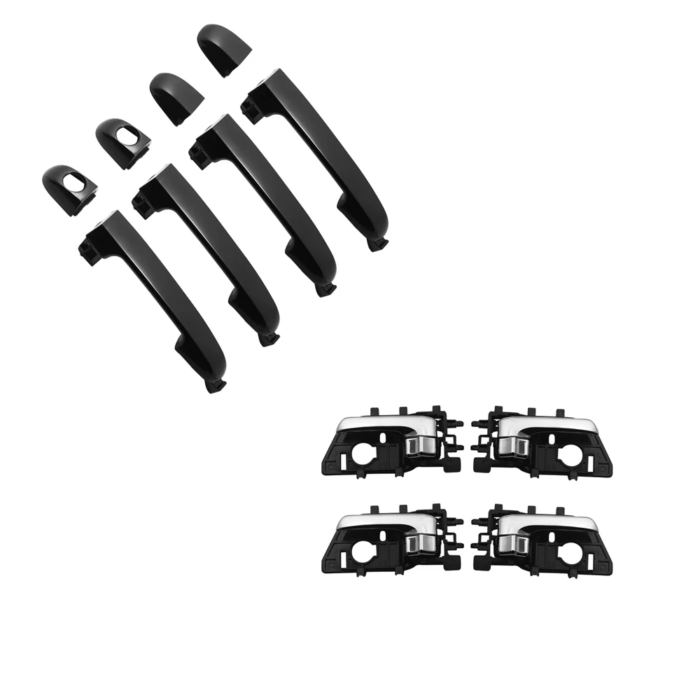 8PCS BLACK EXTERIOR CHROME INEER DOOR HANDLE for KIA Forte Sedan 10-13; Hatchback 11-13 Koup 10-13; Cerato 09-13  82651-1M020