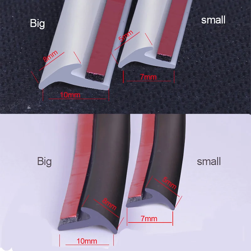 Universal Car Porta Rubber Sealing Strip, inclinada T-Type, isolamento acústico, vedação de porta automática, Weatherstrip Edge Sealant para carro