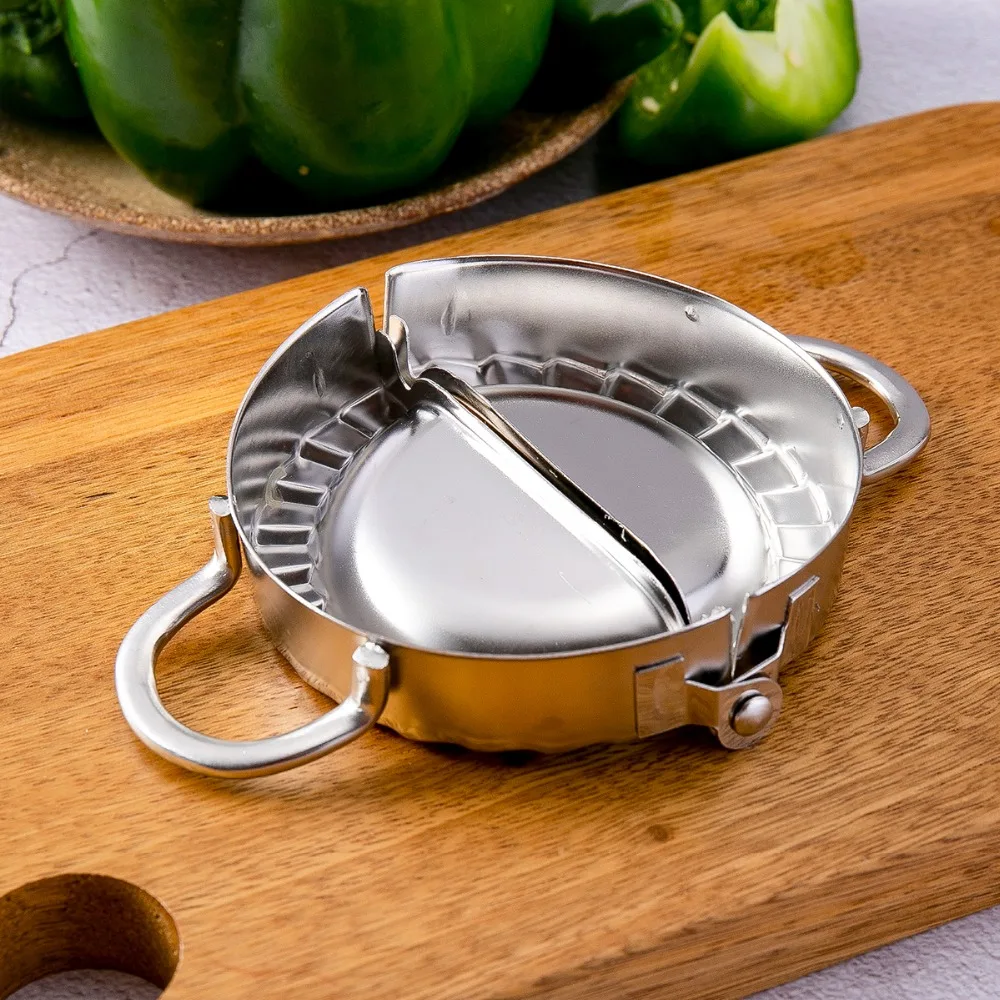 Ezydka Set van 7 raviolivormen van roestvrij staal met koekjessnijder en deegwiel voor het maken van dumpling dumpling dumpling