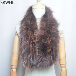 Women Real Fox Fur Scarf Fashion Lady Winter Warm Soft Knitted Real Fox Fur Neckerchief Quality Natural Fox Fur Ring Scarves