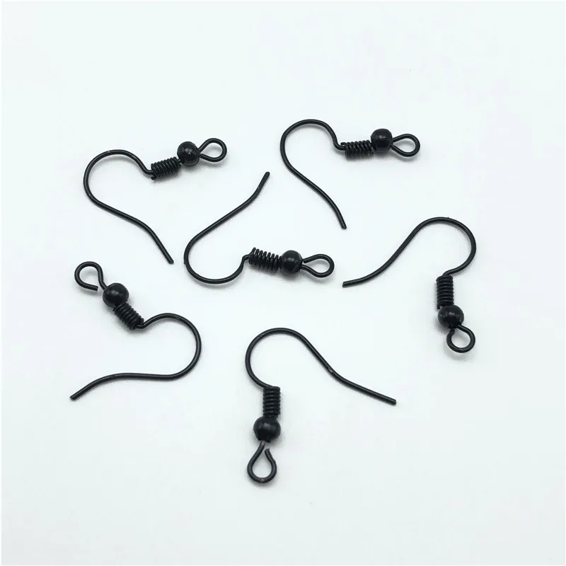 JunKang 100pcs Earring Components Hooks Twist Gold Bronze Ear Clasps Wires Findings For DIY Jewelry Making