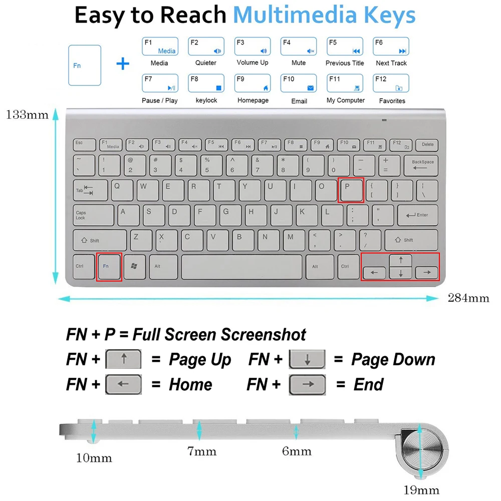 High Quality Arabic keyboard Ultra-Slim Wireless Keyboard Mute 2.4G Keyboard for Apple Style Mac Windows XP 7 10 Android TV Box