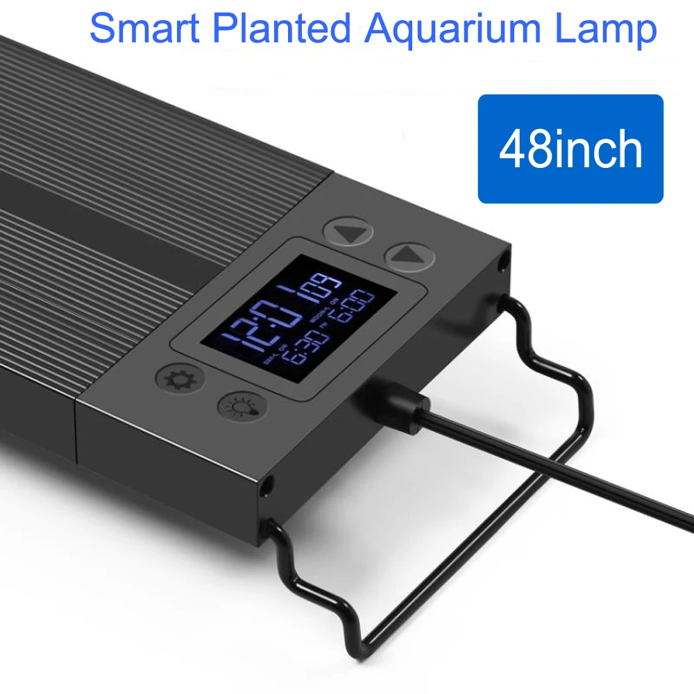 

Waterproof 48inch Full Spectrum Planted Fish Aquarium Lamp Timer Dimmer Programmable 8 colors Freshwater Tank Light With Bracket