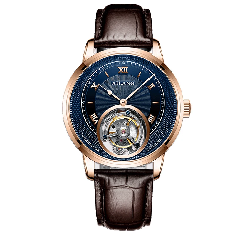 Imagem -06 - Ailang Novo Autêntico Luxo Real Tourbillon Relógio Mecânico Moda Negócios Relógio Masculino à Prova Impermeável Água