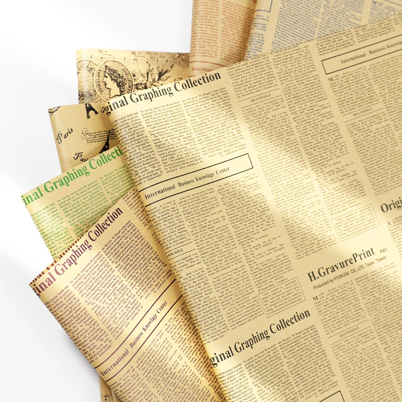 7pcs Yellowish Nostalgic English Newspaper Set 50*70cm Food Photography Background Props Fotografia Foto Studio for Photo Shoot