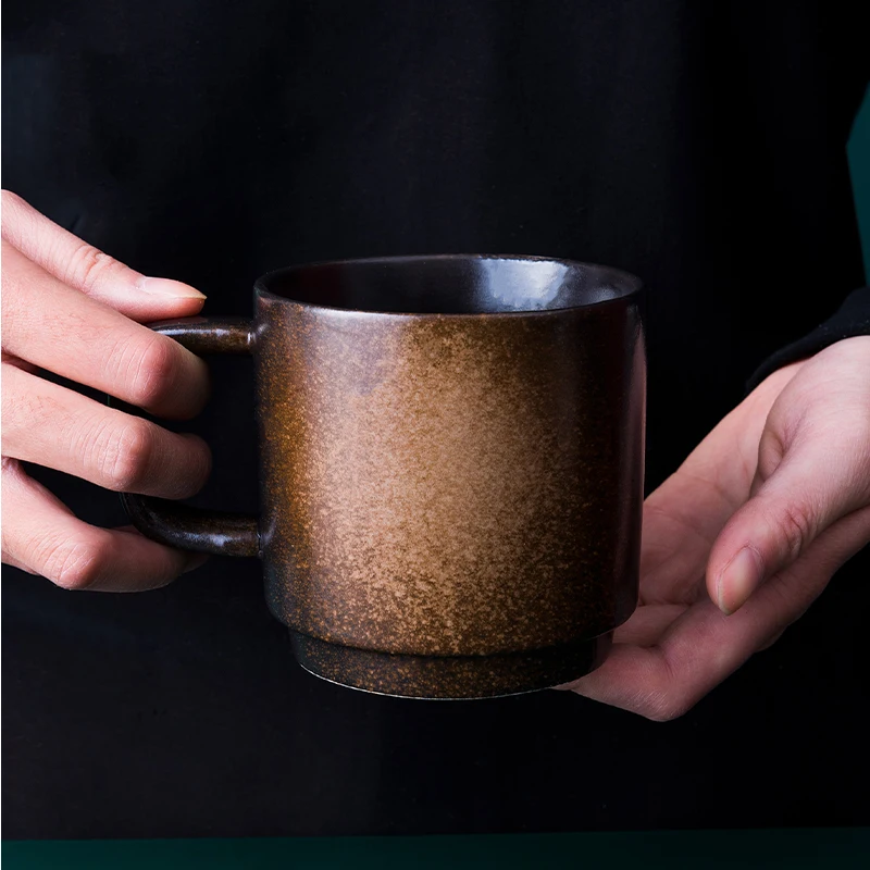 Creativity Ceramic Mug Handgrip Coffee Mugs Milk Coffee Cup Drinkware Tableware Kawaii Mug Long Distance Relationship Gifts