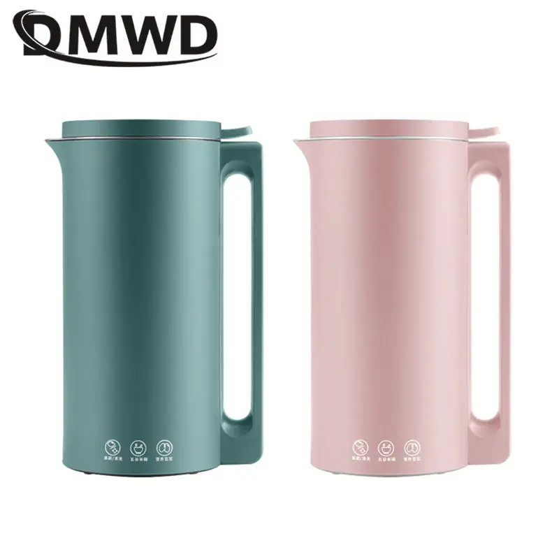 DMWD Mini broken wall soymilk Machine filter-free Automatic Juicer 350ML Soya Bean Milk Rice cereal grinder hot cold dual-use EU