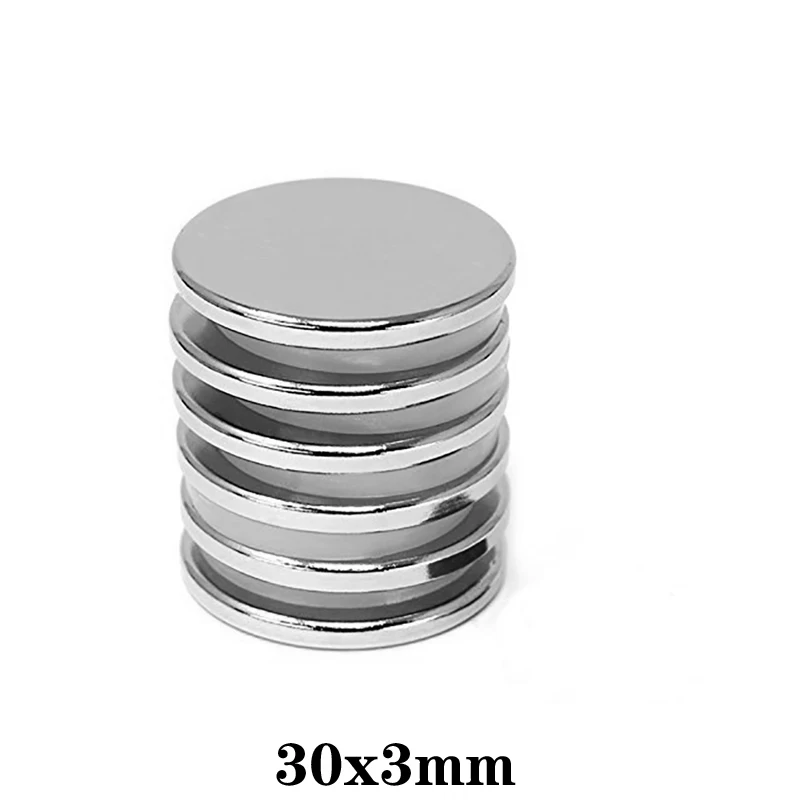 2/5/10/15/20/30pcs 30x3 mm Strong Cylinder Rare Earth Magnet 30mmX3mm Round Neodymium Magnets 30x3mm Big Disc Magnet 30*3 mm