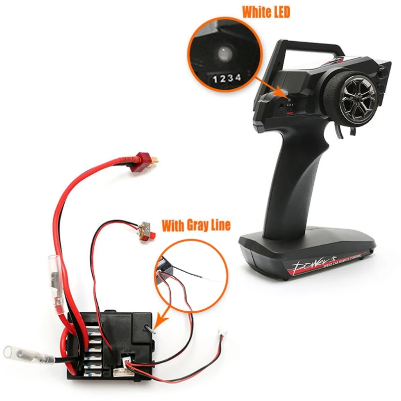 Nuova versione scheda ricevente V2 2.4G telecomando 12428-0343 per WLtoys 12428 12423 12427 RC ricambi auto