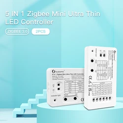 Gledopto Zigbee 3.0 Pro 5 in 1 Mini LED RGBCCT/RGBW/RGB/CCT/Dimmer Controller Work With APP/Remote Control Google Assistant