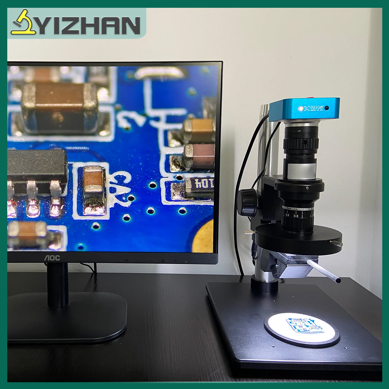 YIZHAN 3D Zoom 95x HD Digital Microscope For Electronics + Sony-Sensor 60FPS HDMI Camera Lab Education Soldering Jewelry Repair