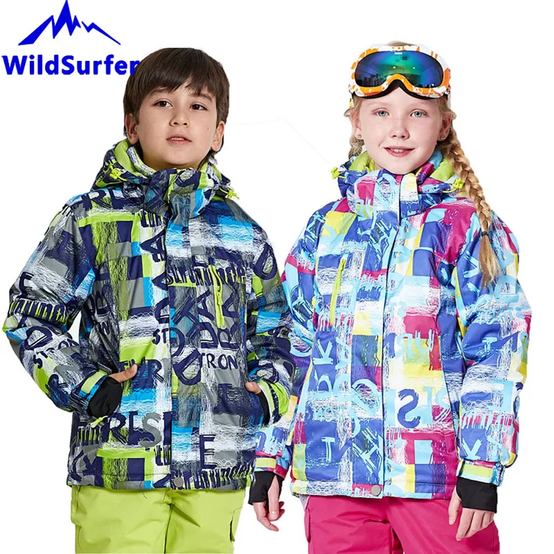 

Children's Warm Skiing Jackets, Kids Ski Pants, Snowboard Suit, Waterproof Jacket, Snow Thermal Overcoat, Boys and Girls, Winter