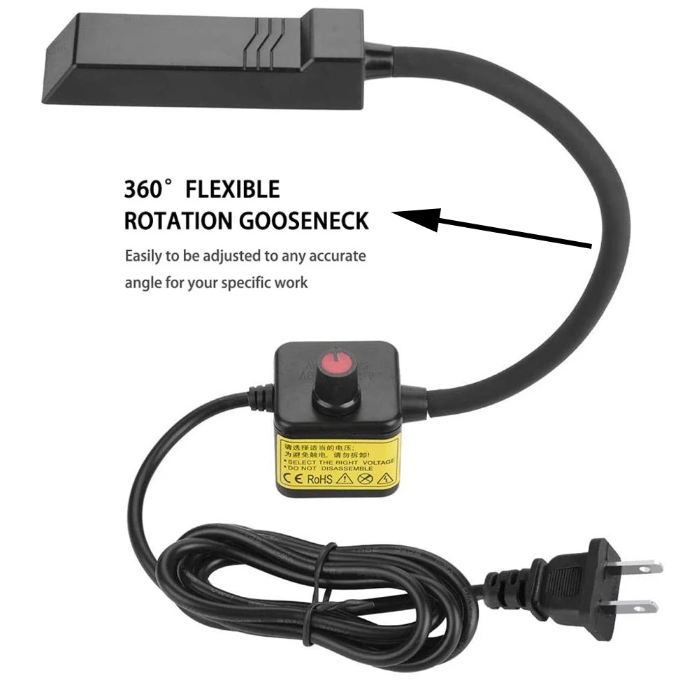 AC110V-220V Magnetische Montageplaat Werk Zwanenhals Led Licht Dimbare 30Leds Naaimachine Licht Voor Werkbank Draaibank Kolomboor