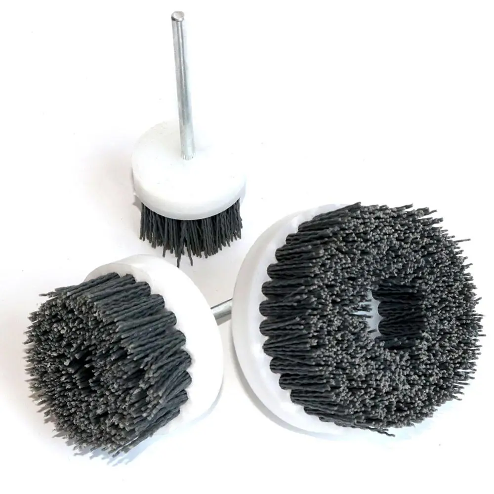 2/3/4 inch Deburring Abrasive Wire Brush Head Polishing Nylon Wheel For Furniture Wood Sculpture Rotary Drill Grinding Tool