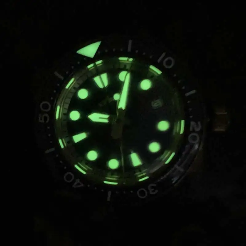 Heimdallr Men\'s Bronze Diver Watch MM300 green Dial Sapphire crystal NH35 Automatic Movement  Water Resistant Watch C3 Luminous