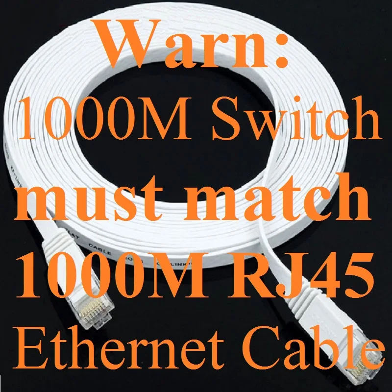 

1M/2M/3M/5M/10M/20M/30M CAT6 CAT 6 Flat UTP Ethernet Network Cable RJ45 Patch LAN Cord 1000Mbps Gigabit ethernet cable SuperFlat