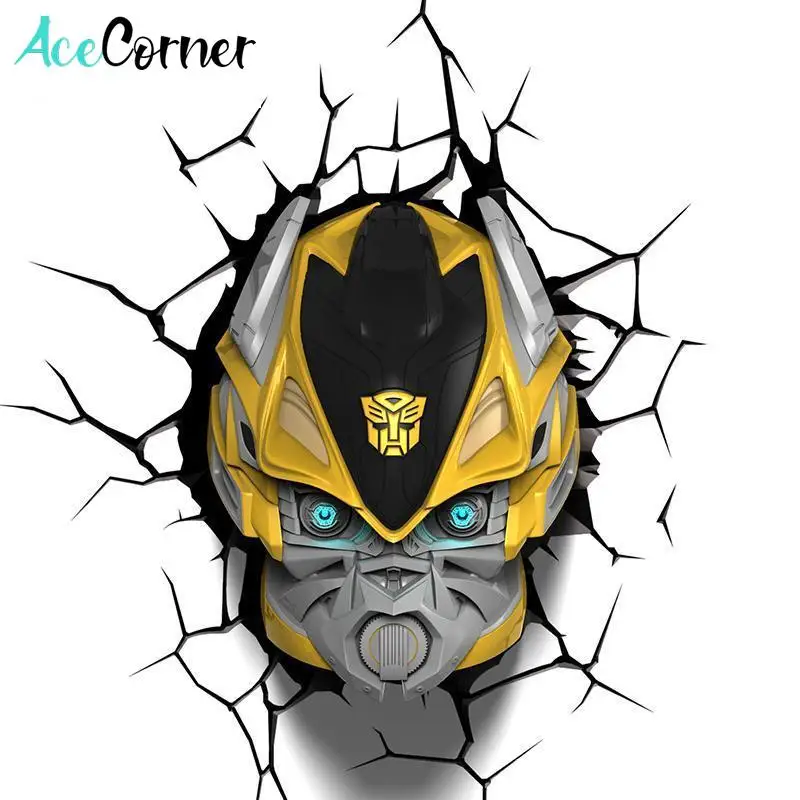 Firya Transformers Optimus Grimlock Bumblebee LED Bedroom Living Room 3D Creative Wall Lamp Decorated with Light Night Light